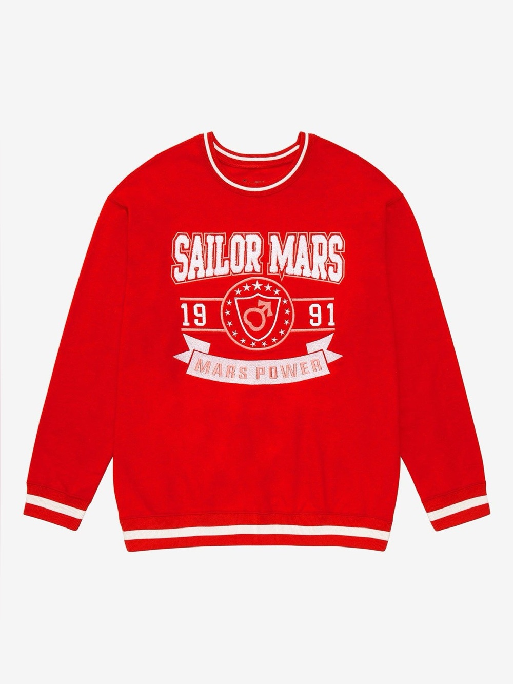 Pretty Guardian Sailor Moon Sailor Mars Varsity Crewneck- BoxLunch Exclusive